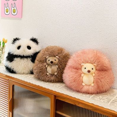 Igel Plüschtier kissen mit flauschiger Panda Plüsch Spielzeug