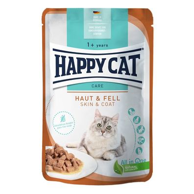 Happy Cat Care Meat in Sauce Haut & Fell 20 x 85g (19,94€/ kg)