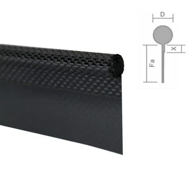 1,95/ m) Zeltkeder leicht, einfahnig, Meterware D7,5 mm schwarz/ weiß Keder PVC