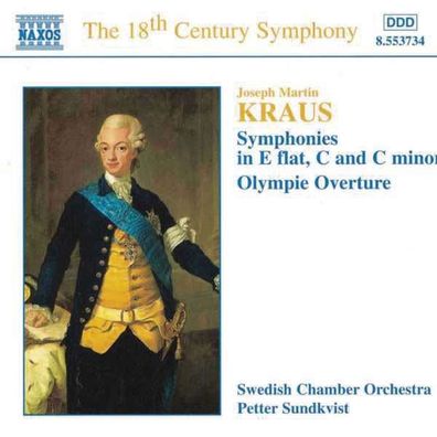 Josef Martin Kraus (1756-1792): Symphonien c-moll, C-Dur, Es-Dur - - (CD / Titel: ...