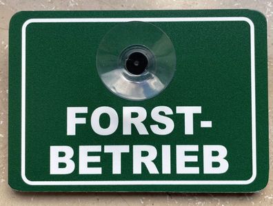 TOPP PVC-Schild mit Saugnapf: Forstbetrieb, Jagdschild fürs Auto