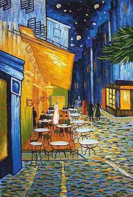 Van Gogh, Caféterrasse am Abend - Nachtcafe Leinwandbild auf Keilrahmen gespannt