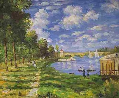 Monet, Hafen Argenteuil - Leinwandbild auf Keilrahmen