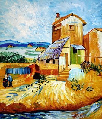 VAn Gogh - Bauernhof - Leinwandbild auf Keilrahmen