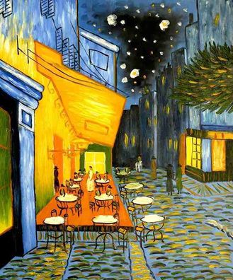 Van Gogh - Nachtcafe - Leinwandbild auf Keilrahmen, verschiedene Größen