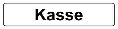 Kasse" - Schild oder Klebeschild - 5x20cm, Hinweisschild, Türschild