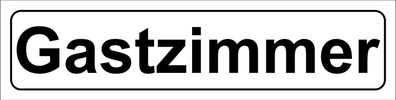 GASTZIMMER" - Schild oder Klebeschild - 5x20cm, Hinweisschild, Türschild