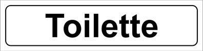 Toilette" - Schild oder Klebeschild - 5x20cm, Hinweisschild, Türschild