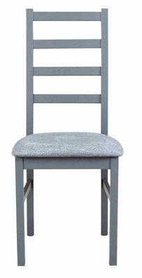 Furnix Stühle Trijo-8D 2er Set Polsterstuhl aus Holz für Esstisch AS17 Graphit-Grau