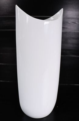 AK Kaiser Porzellan Vase 25,6 cm weiß W. Germany Vintage Design #Y3