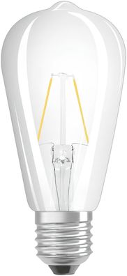 OSRAM Filament LED Lampe mit E27 Sockel, Edison Form, Warmweiss (2700K)