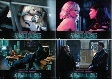 Atomic Blonde - 4 Original Kino-Aushangfotos - Charlize Theron - Filmposter