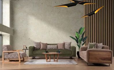 Stilvolle Wohnzimmer Sitzmöbel Designer Sofagarnitur Viersitzer Sessel