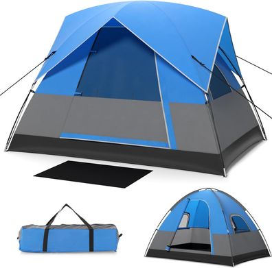 Zelt für 3 Personen, ultraleichtes Campingzelt mit abnehmbarem Regenschutz, Fenstern