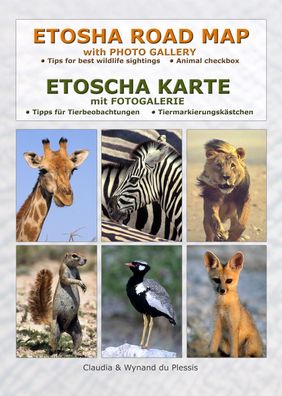 Etoscha KARTE (Etosha National Park, Namibia) mit Fotogalerie, Claudia Du P ...