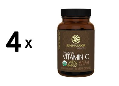 4 x Sunwarrior Organic Vitamin C (60 caps) Unflavoured