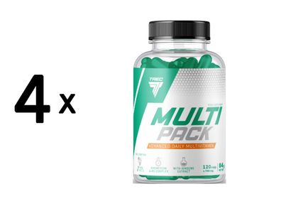 4 x Trec Nutrition Multipack (120 Caps) Unflavoured