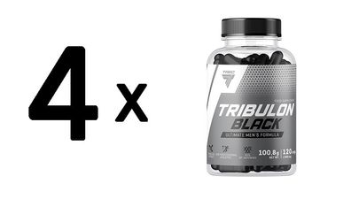 4 x Trec Nutrition Tribulon Black (120 Caps) Unflavoured