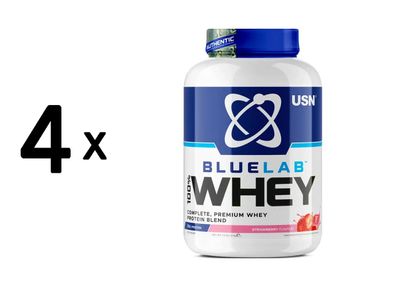 4 x USN Blue Lab Whey (2000g) Strawberry