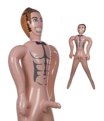 Scherzartikel aufblasbare Puppe SEXY MANN ca.155 cm