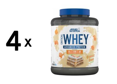 4 x Applied Nutrition Critical Whey (2000g) Carrot Cake