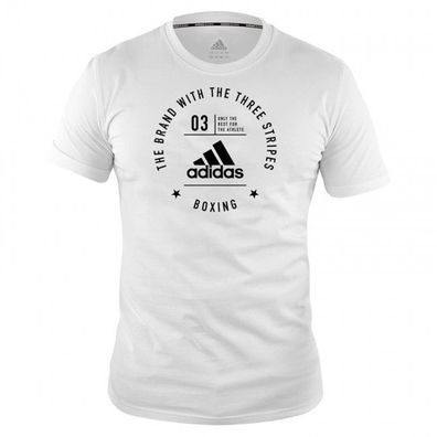 adidas Community T-Shirt Boxing White/ Black - Größe: XS