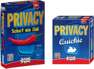 Amigo Privacy Set Quickie + Scharf wie Chili Kartenspiel Party Fragen Erotik