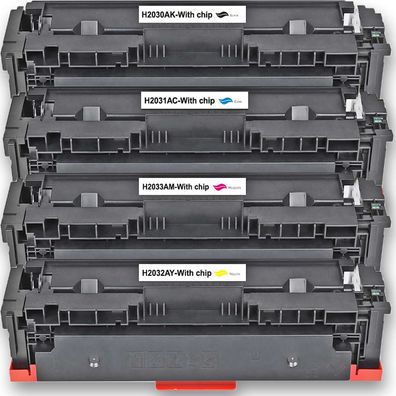 4 Toner Set für HP Color LaserJet Pro MFP M 454 Series Gigao-Tonerkassetten alle ...