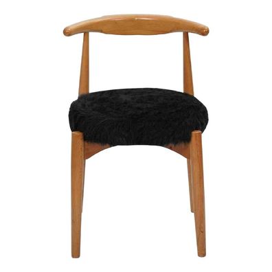 Luxus Esszimmer Holz Stuhl Braun Ohne Armlehne Design gepolsterter Stuhl