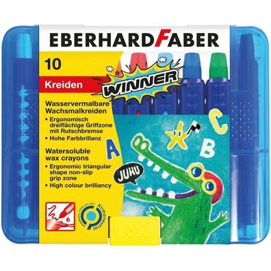 10 Eberhard FABER Wachsmalstifte farbsortiert