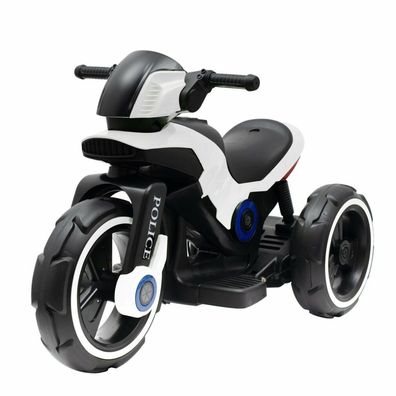 Kinder-Elektromotorrad Baby Mix POLICE weiß