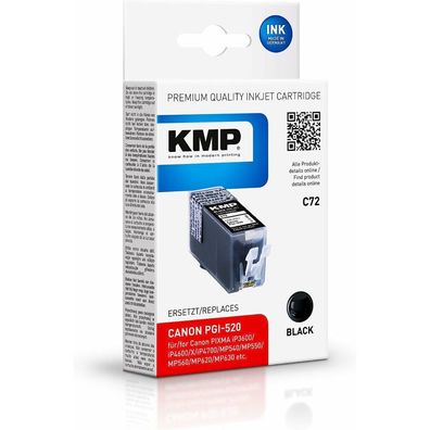 KMP C72 schwarz Tintenpatrone ersetzt Canon PGI-520 BK