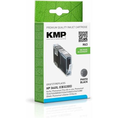 KMP H63 Foto schwarz Tintenpatrone ersetzt HP 364XL (CB322EE)
