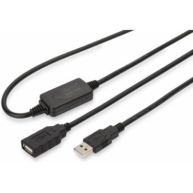 Usb Extension Cable [1x Usb-A 2.0 Plug - 1x Usb 2.0 Socket A] 10.00 M Black Digitus