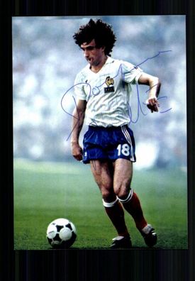 Dominique Rocheteau Nationalspieler Frankreich WM 1982 Foto Orig Sign + A 233455