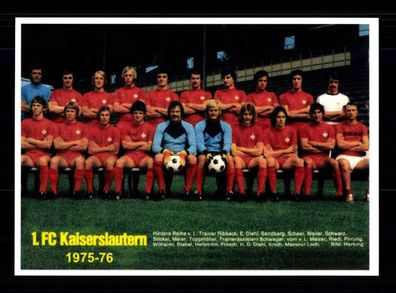 1 FC Kaiserslautern Mannschaftskarte 1975-76