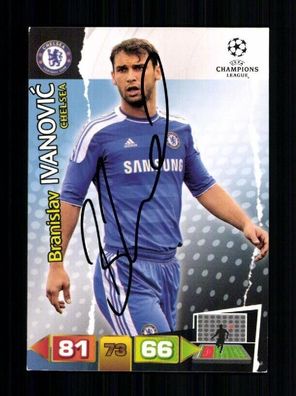 Branislav Ivanovic FC Chelsea Panini Card 2011-12 Original Signiert + A 233586