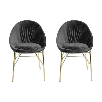 Design Schwarz 2x Stühle Ohne Armlehne Esszimmer Moderne Möbel Luxus Neu