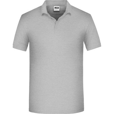 James & Nicholson Men's BIO Workwear Polo - grey-heather 108 L