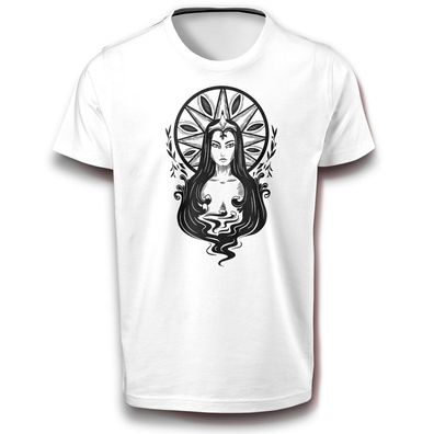 Dunkle Königin Fantasie Krone Frau T-Shirt weiß 152 - 3XL Baumwolle