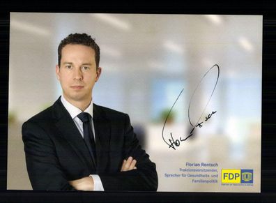 Florian Rentsch FDP Autogrammkarte Original Signiert + 11106