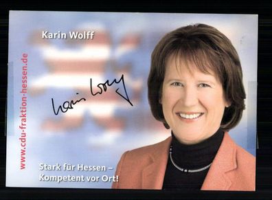 Karin Wolff Autogrammkarte Original Signiert + 11149