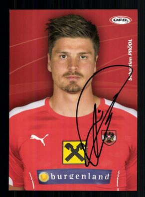 Sebastian Prödl ÖFB Nationalmannschaft Österreich 2014 Orig Sign + A 233716