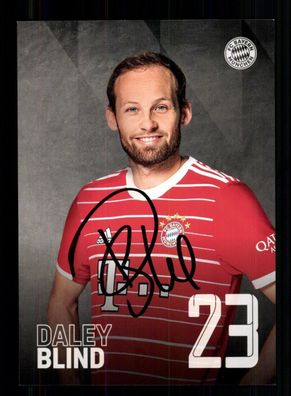 Daley Blind Autogrammkarte Bayern München 2022-23 Original Signiert