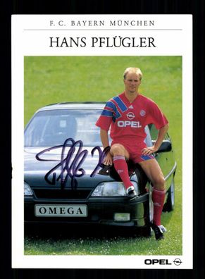 Hans Pflügler Autogrammkarte Bayern München 1991-92 Original Signiert