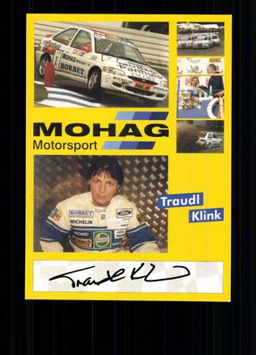 Traudl Klink Autogrammkarte Original Signiert Motorsport + G 40630