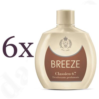 Breeze Deodorant Squeeze Classico 67 - 6x 100ml