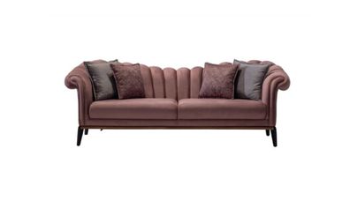 Dreisitzer Luxus 3 Sitzer Couch Polster Sofa Leder Stoff Textil Couchen Neu