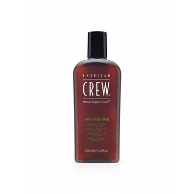American Crew 3in1 Teebaum Shampoo, Spülung und Körperreinigung 100ml