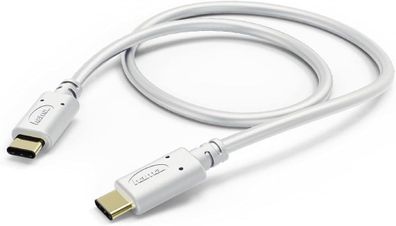 Hama USB-C Kabel USB Type-C zu USB Type-C Ladekabel Datenkabel 1,5m Weiß